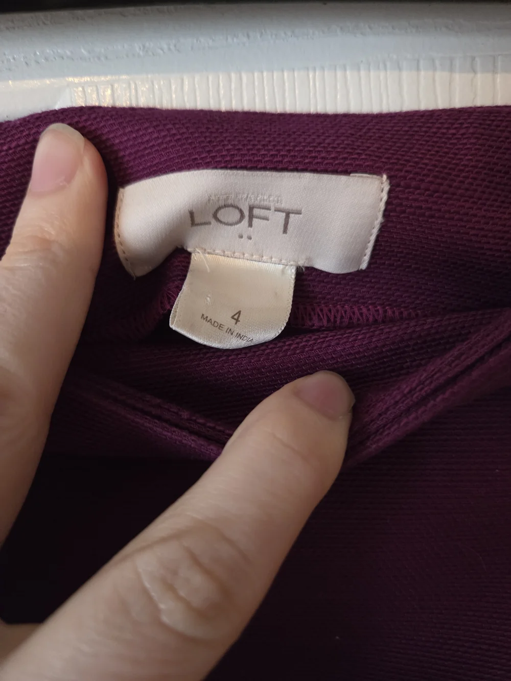 LOFT Purple‎ Button-Front A-Line Skirt